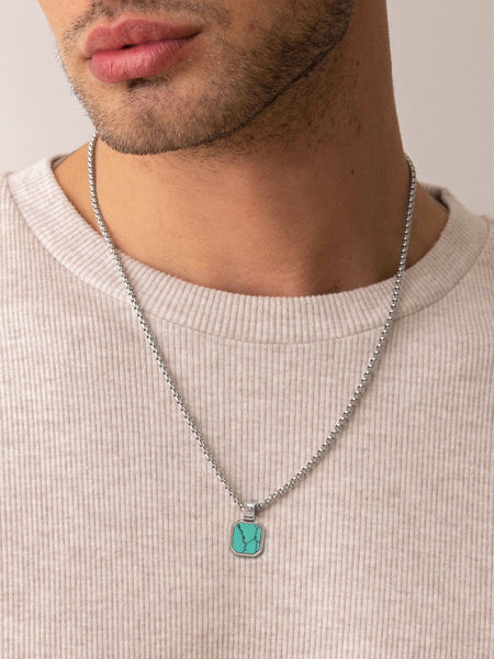 Sterling top turquoise pendant