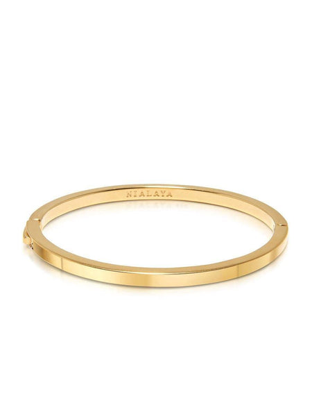 Men's Gold Simplicity Bangle – Nialaya