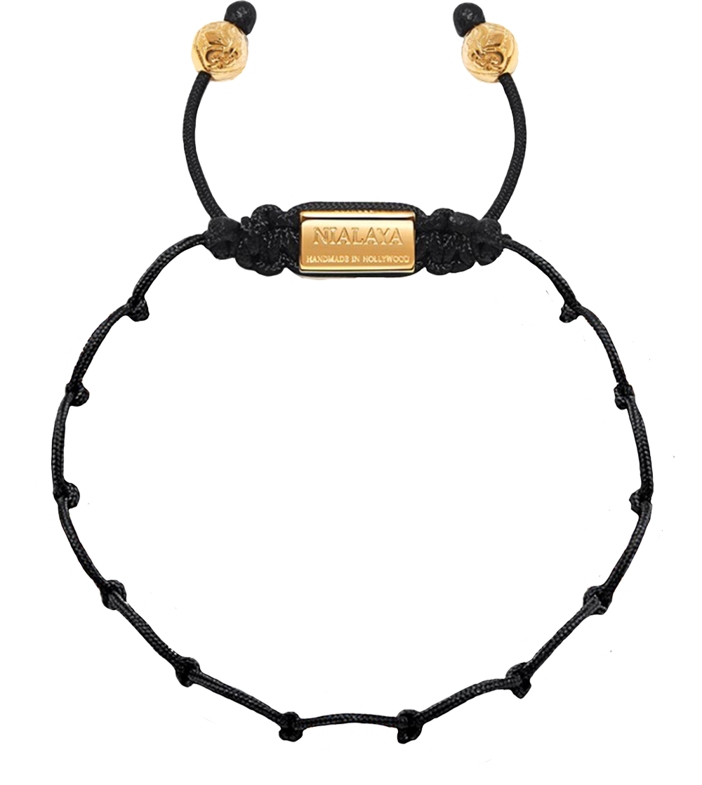 Nialaya Jewelry String engraved-logo Bracelet - Red