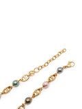 Men's Gold Mariner Chain with Multicolored Pearls