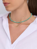 Heishi Turquoise Choker with Gold