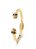 Nialaya Men's Bangle Men's Golden Skull Bangle