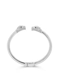 Nialaya Men's Bangle Men's Silver CZ Panther Bangle Men's Silver CZ Panther Bangle