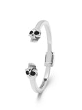 Nialaya Men's Bangle Men's Silver Skull Bangle