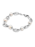 Nialaya Men's Beaded Bracelet Mariner Bracelet with Pearls