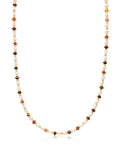 Men's Mini Beaded Necklace with Pearls and Tiger Eye