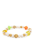 Nialaya Men's Beaded Bracelet Men's Pair of Dice Pearl Bracelet