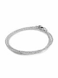 Nialaya Men's Beaded Bracelet Men's Sterling Silver Wrap-Around Bracelet Men's Sterling Silver Wrap-Around Bracelet