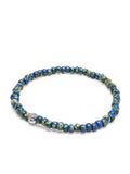 Nialaya Men's Beaded Bracelet Wristband with Blue Lapis Japanese Miyuki Beads