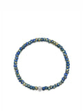 Nialaya Men's Beaded Bracelet Wristband with Blue Lapis Japanese Miyuki Beads