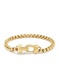 Nialaya Men's Chain Bracelet 5 mm Gold Box chain classic Bracelet 5 mm Gold Box chain classic Bracelet