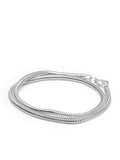 Nialaya Men's Chain Bracelet Men's Silver Wrap-Around Chain Bracelet Men's Silver Wrap-Around Chain Bracelet