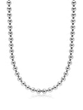 8mm Metallic Pearl Necklace with Silver