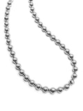 Nialaya Men's Necklace 8mm Metallic Pearl Necklace with Silver 8mm Metallic Pearl Necklace with Silver 20 Inches / 50.8 cm MNEC_387