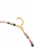 Nialaya Men's Necklace 8mm Pastel Pearl Necklace with Gold 8mm Pastel Pearl Necklace with Gold 20 Inches / 50.8 cm MNEC_390