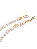 Nialaya Men's Necklace Men's Cross Pearl Choker with Evil Eyes 20 Inches / 50.8 cm MNEC_361