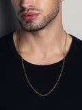 Nialaya Men's Necklace Men's Gold Cable Chain