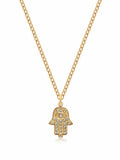 Men's Hamsa Hand Necklace in Gold