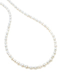 Nialaya Men's Necklace Men's Mini Beaded Necklace with Pearls 20 Inches (Short) MNEC_142