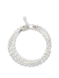 Nialaya Men's Necklace Men's Mini Beaded Necklace with Pearls 20 Inches (Short) MNEC_142