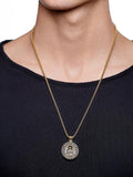 Nialaya Men's Necklace Men's Necklace with Gold Buddha Amulet