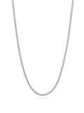 Men's Silver Cuban Link Chain in 2mm