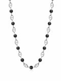 Men's Silver Mariner Chain with Matte Onyx