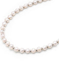 Nialaya Men's Necklace Mini Pearl Choker with Silver 20 Inches / 50.8 cm MNEC_300