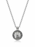 Nialaya Men's Necklace Necklace with Silver Buddha Amulet