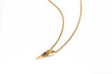 Nialaya Men's Necklace NIALAYA X JOHNNY EDLIND: Gold Arrowhead Necklace with Red Stone 24 Inch / Gold MNE_001