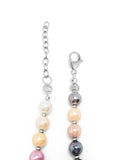 Nialaya Men's Necklace Pastel Pearl Necklace with Silver 20 Inches / 50.8 cm MNEC_250