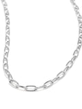 Nialaya Men's Necklace Sterling Silver Thin Paperclip Chain 22 Inches / 55.88 cm MNEC_331