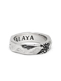 Nialaya Men's Ring Carved Vintage Sterling Silver Ring Carved Vintage Sterling Silver Ring