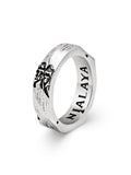 Nialaya Men's Ring Carved Vintage Sterling Silver Ring Carved Vintage Sterling Silver Ring