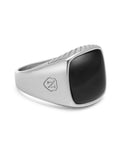 Nialaya Men's Ring Gentlemen's Silver Signet Ring with Black Onyx Gentlemen's Silver Signet Ring with Black Onyx