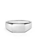 Nialaya Men's Ring Men's Rectangle Sterling Silver Signet Ring