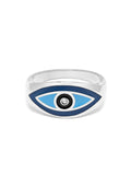 Women's Silver Evil Eye Ring