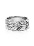 Men's Silver Feather Ring