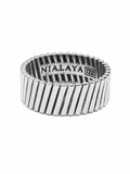 Nialaya Men's Ring Men's Sterling Silver Band Ring Men's Sterling Silver Band Ring