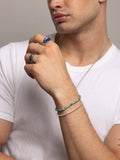 Nialaya Men's Ring Silver Oval Signet Ring with Blue Lapis