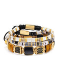 Nialaya Men's Stack Bracelet The Roca Llisa Stack