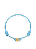 Light Blue String Bracelet with Gold