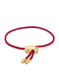 Nialaya Men's String Bracelet Men's Red String Bracelet with Adjustable Gold Lock MST_036