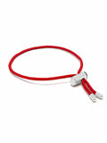 Nialaya Men's String Bracelet Men's Red String Bracelet with Adjustable Silver Lock MST_038