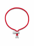 Nialaya Men's String Bracelet Men's Red String Bracelet with Adjustable Silver Lock MST_038