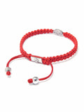 Nialaya Men's String Bracelet Men's Red String Bracelet with Silver Evil Eye