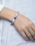 Nialaya Women's Beaded Bracelet Women's Beaded Bracelet with Howlite, Labradorite, White Coral and Blue Lapis S (15cm / 5.9”) / White WCZ8_033