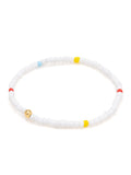 Nialaya Women's Beaded Bracelet Women's Wristband with White Mini Beads