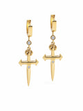 Skyfall Sword Earrings in Gold