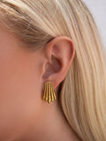 Nialaya Women's Earrings Women's Gold Calico Shell Earrings WEAR_043